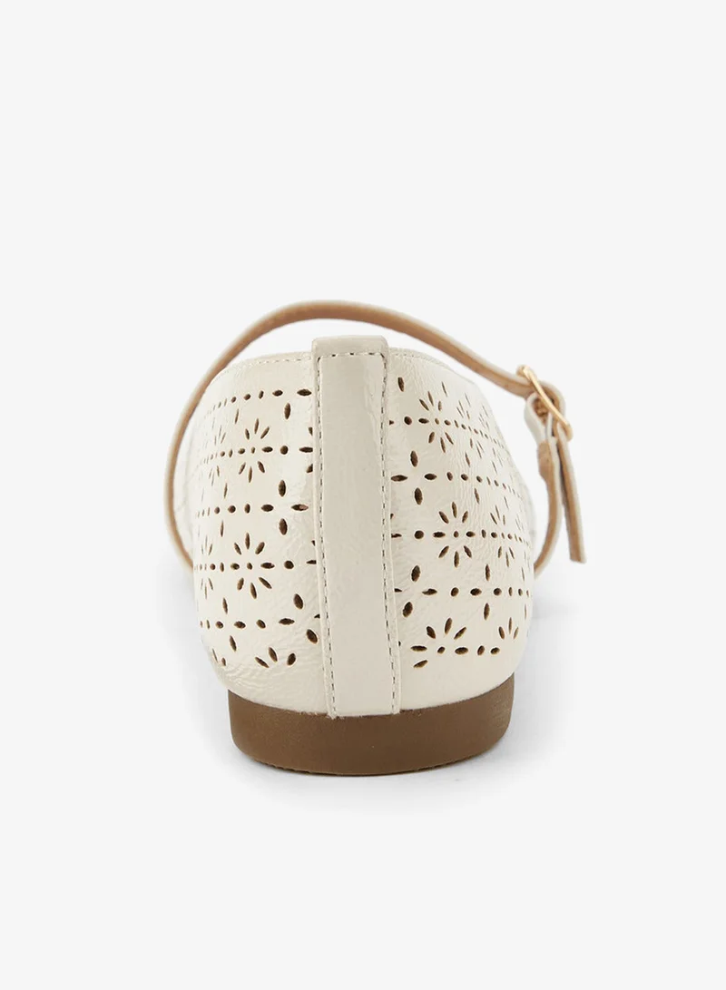 Celeste Beige Women Buckle Closure Ballerina Shoes for Women | Best Price UAE