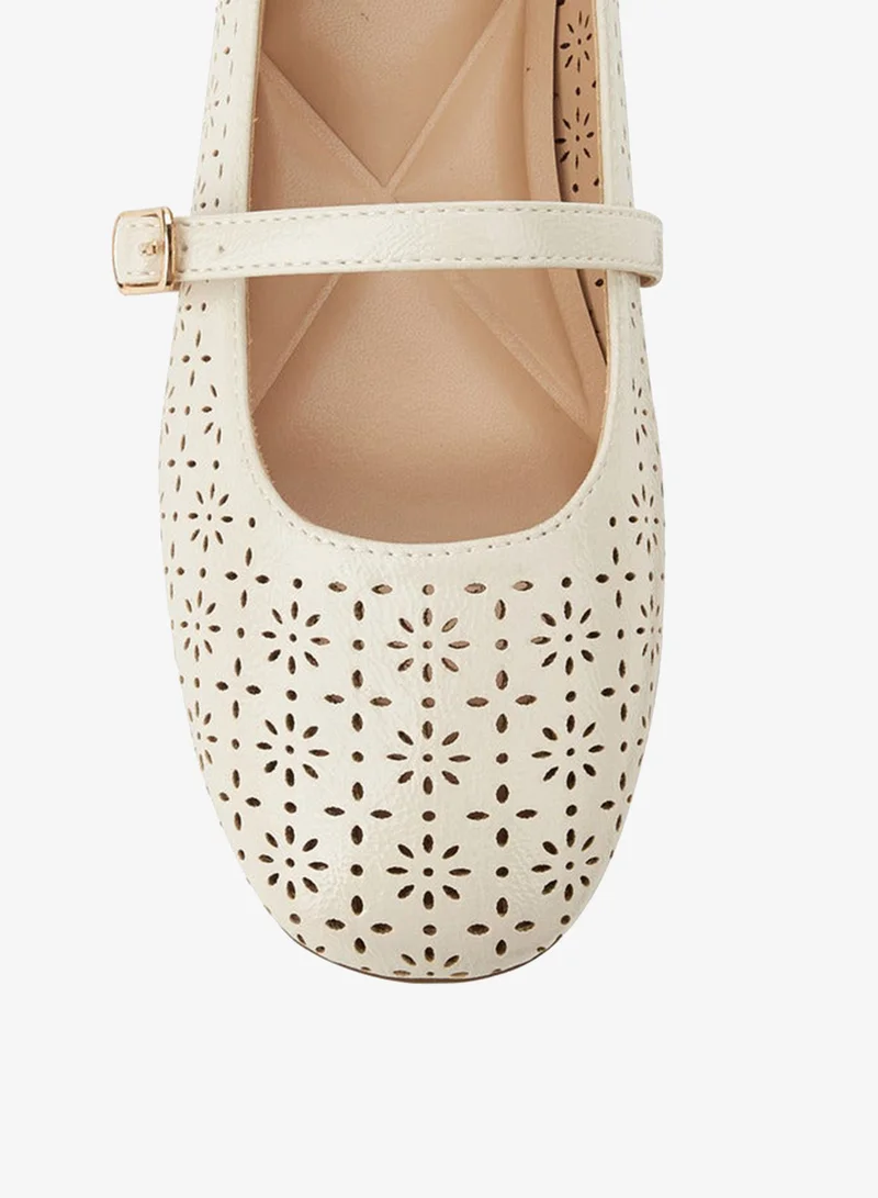 Celeste Beige Women Buckle Closure Ballerina Shoes for Women | Best Price UAE