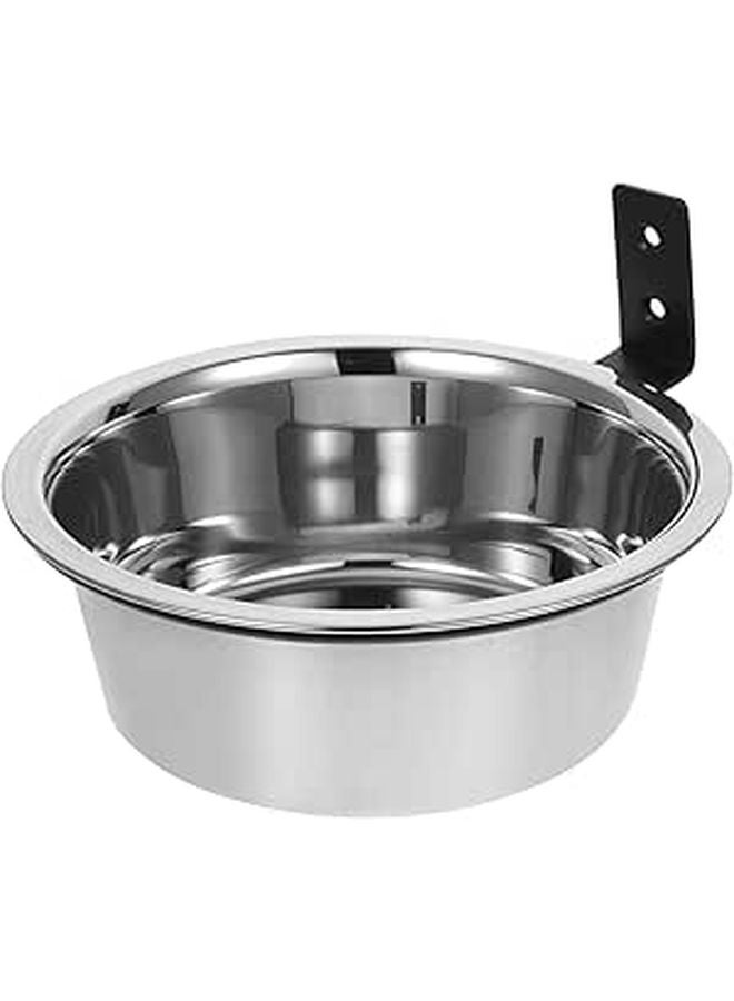Stainless Steel Wall Mounted Raised Dog Bowl Feeder For Puppies - Image 1