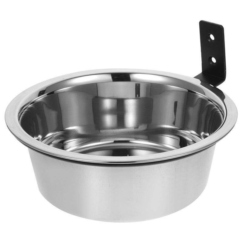 Stainless Steel Wall Mounted Raised Dog Bowl Feeder For Puppies - Image 2