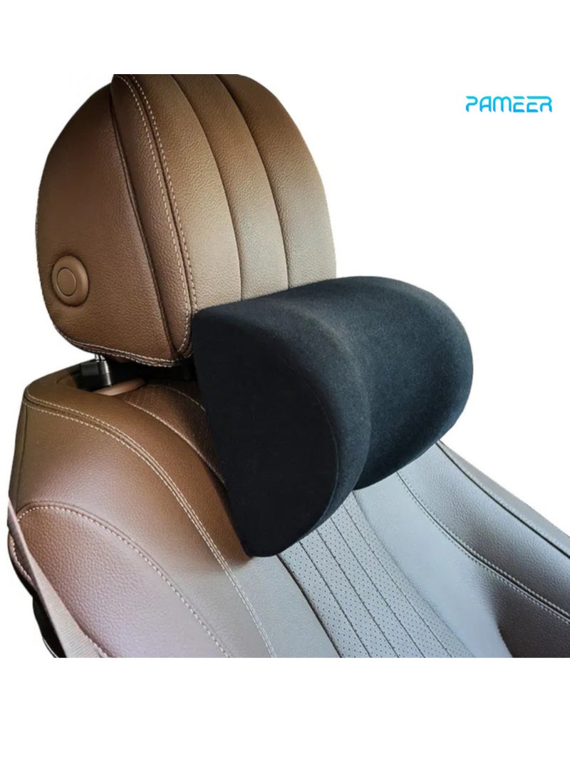PAMEER Car Seat Neck Pillow Travel Neck rest Memory Foam Neck Support Car Sleeping Headrest Car Seat Neck Back Rest Support With Elastic Strap and Pouch Suitable for Driving Seat  - Image 1
