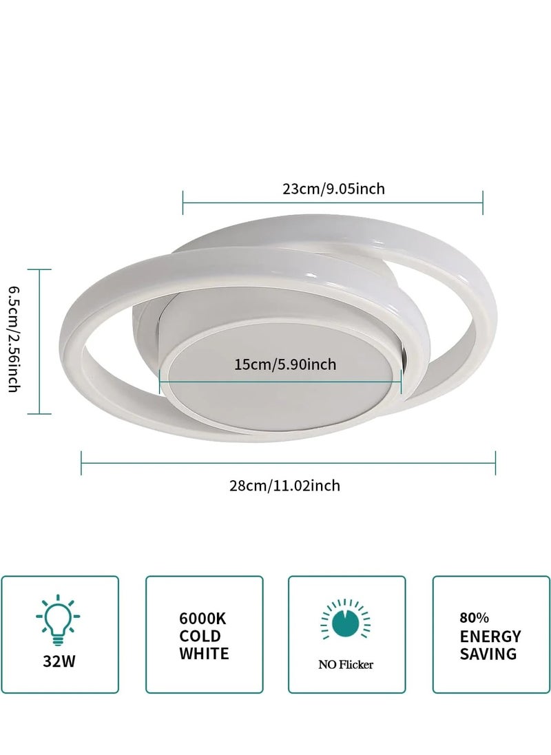 Comely 2 Piece LED Ceiling Light Modern Design Round Ceiling Light Cold White  - Image 2