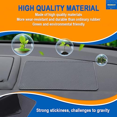 FreshDcart FDCA283 Car Dashboard Anti Slip Car Pad Mobile Phone Holder Non Slip Dashboard Mat Anti Skid Grip Mount for All Smartphone, Keychain (Black, Pack of 1) (27cm x 14cm x 0.1cm) | RUBBER MAT - Image 3