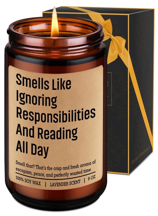 LEADO Scented Candle, Book Lover Gifts for Women, Men - Funny Bookish Gifts for Book Lovers, Readers - Cool Fathers Day, Birthday, Reading Themed Ideas for Bookworms, Reader, Librarian, Booklover - Image 1