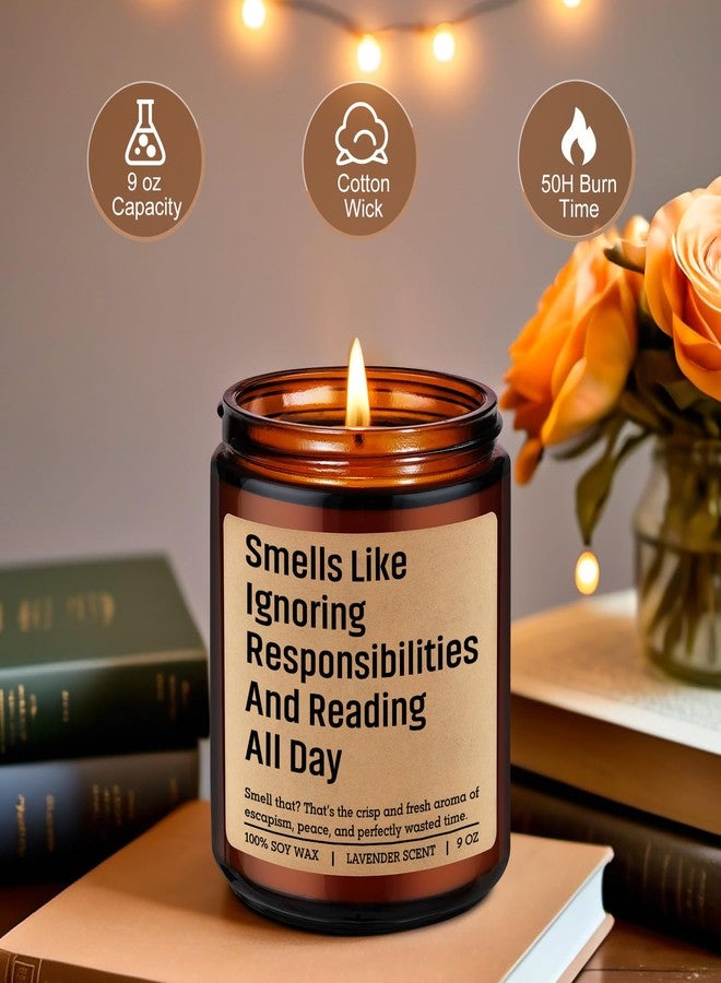 LEADO Scented Candle, Book Lover Gifts for Women, Men - Funny Bookish Gifts for Book Lovers, Readers - Cool Fathers Day, Birthday, Reading Themed Ideas for Bookworms, Reader, Librarian, Booklover - Image 3