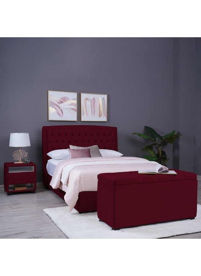 Pan Home Emirates Gigastorage Bench-Velvet~Maroon  - Image 5