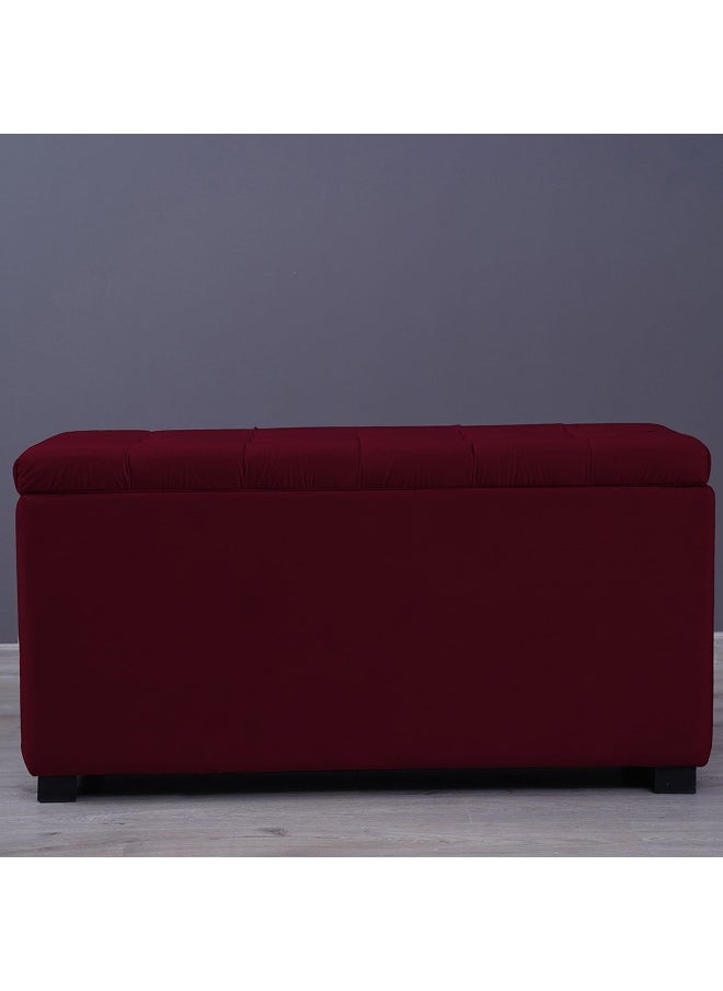 Pan Home Emirates Gigastorage Bench-Velvet~Maroon  - Image 4
