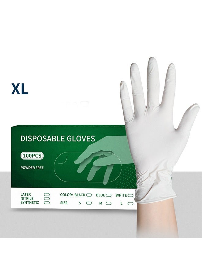 general Nitrile Gloves XL,Food Safe,Latex Free and Powder Free Clear Vinyl Gloves for Cooking,Food Prep,Household Cleaning,Exam| Medium,100 Counts - Image 1