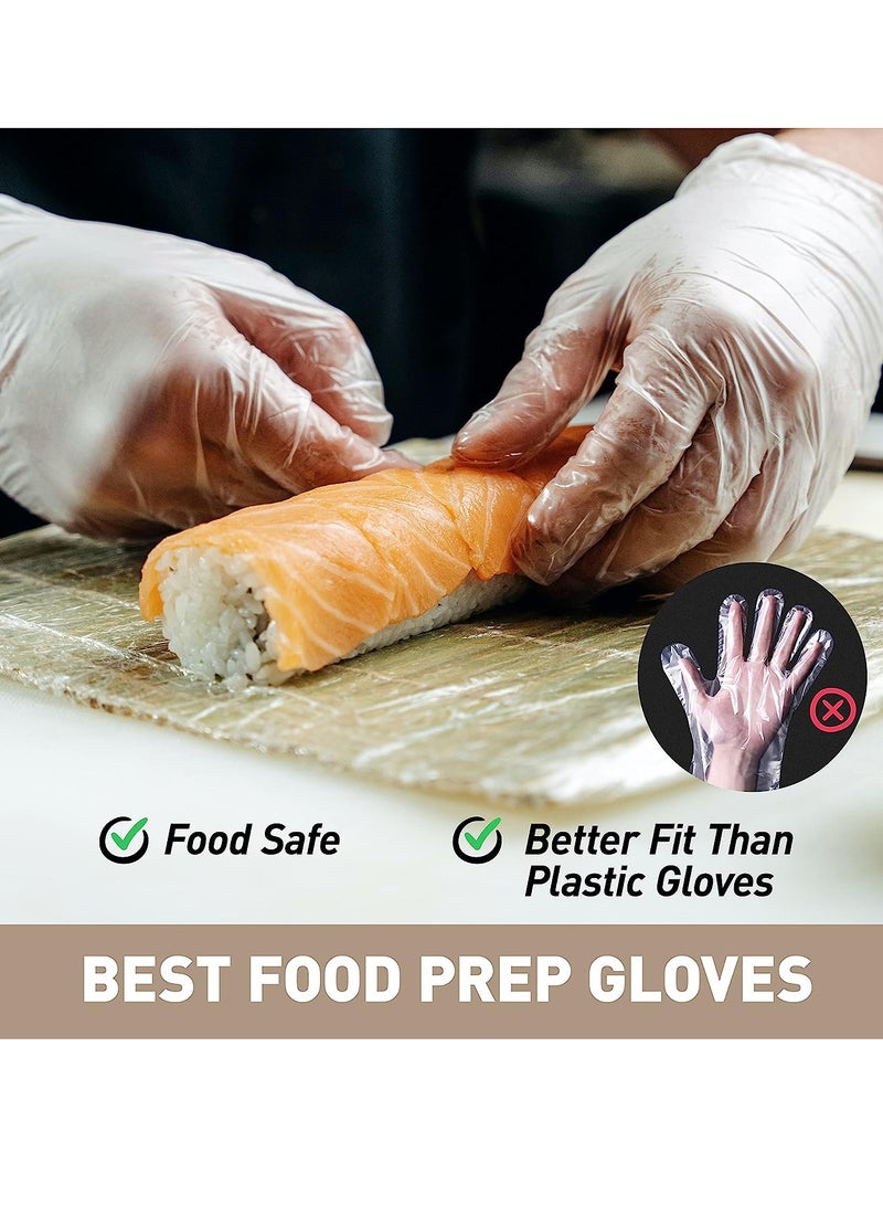 general Nitrile Gloves XL,Food Safe,Latex Free and Powder Free Clear Vinyl Gloves for Cooking,Food Prep,Household Cleaning,Exam| Medium,100 Counts - Image 3