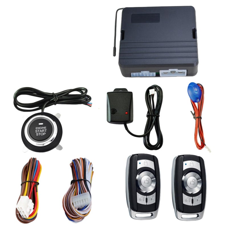 Universal 12V Remote Start System Push Button Engine Starter with Vibration Alarm Anti Theft Car Security - Image 2