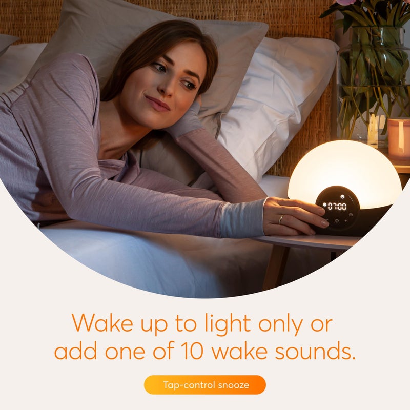 Lumie Bodyclock Glow 150 - Sunrise & Sunset Alarm Clock - Bedside Lamp with Custom Light Duration - Wake-Up, Night & Reading Light - Warm LEDs - Image 5