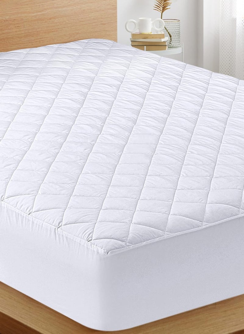 Blueberry - Extra Deep Quilted Mattress Protector Bed Topper Cover 200X200+30Cm - Image 1