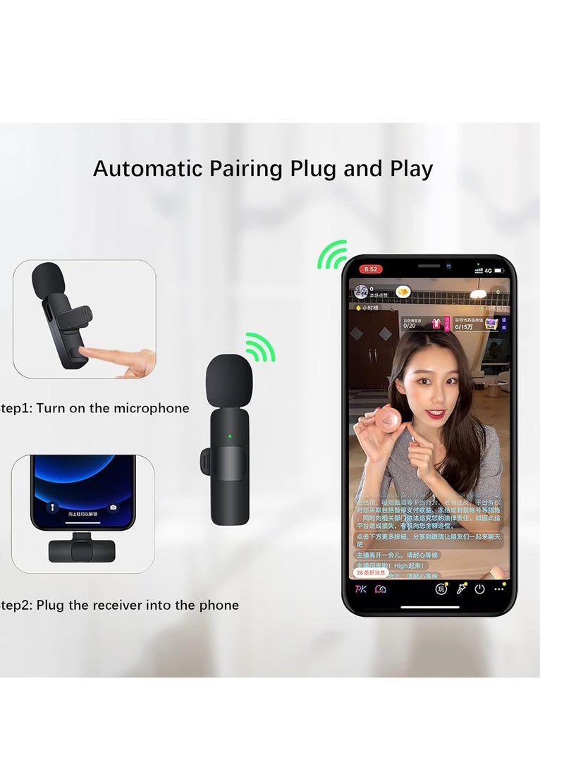 ELTRAZONE Wireless Lavalier Microphone for iPhone iPad USB C Smartphone, Plug and Play Mini Mic for YouTube TikTok Live Streaming Gaming K Song Recording Auto Noise Reduction. (3.5mm 1) - Image 3