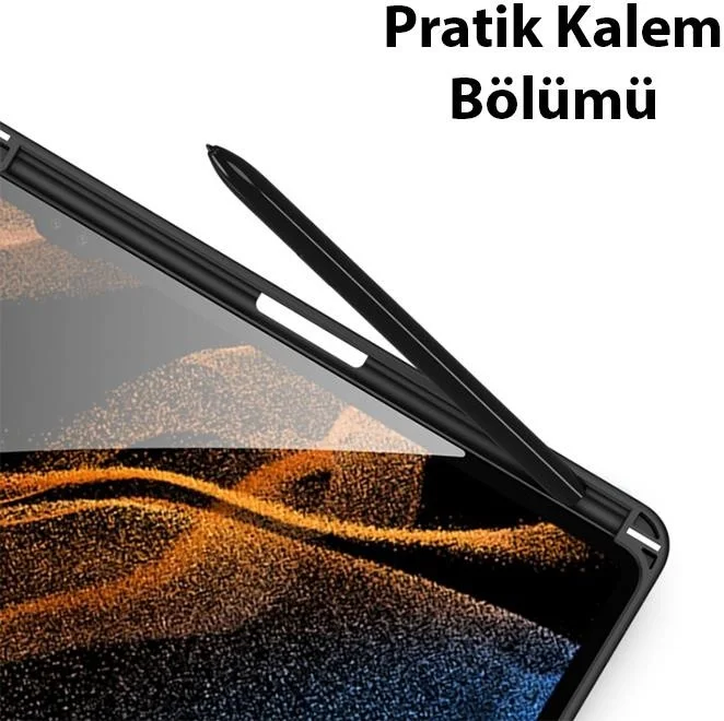 Polhammobile Polham Samsung Galaxy Tab S7 (T870-T875-T876B) Tablet Case with Pen Stand and Magnetic Sleep Mode