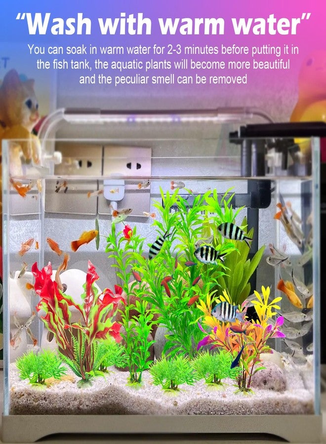 Baoyemes 10Pcs Aquarium Plants, Fish Tank Accessories Artificial Aquatic Plants, Artificial Fish Tank Plastic Plants Decorations, Aquarium Decor - Image 5