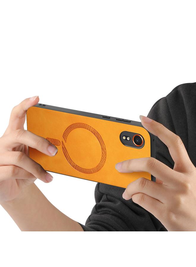 S-TOP Case For Samsung Galaxy XCover 7 Solid Color Retro Magsafe PU Back Cover Phone Case - Image 4