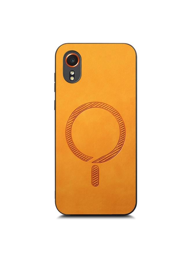 S-TOP Case For Samsung Galaxy XCover 7 Solid Color Retro Magsafe PU Back Cover Phone Case - Image 3