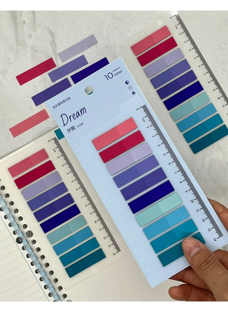 Kağıt Gemi Dükkan Paper Ship Shop 10 Colored Ruler Dream Transparent Pet Index / Index Sticker / Sticky Note / Post-It