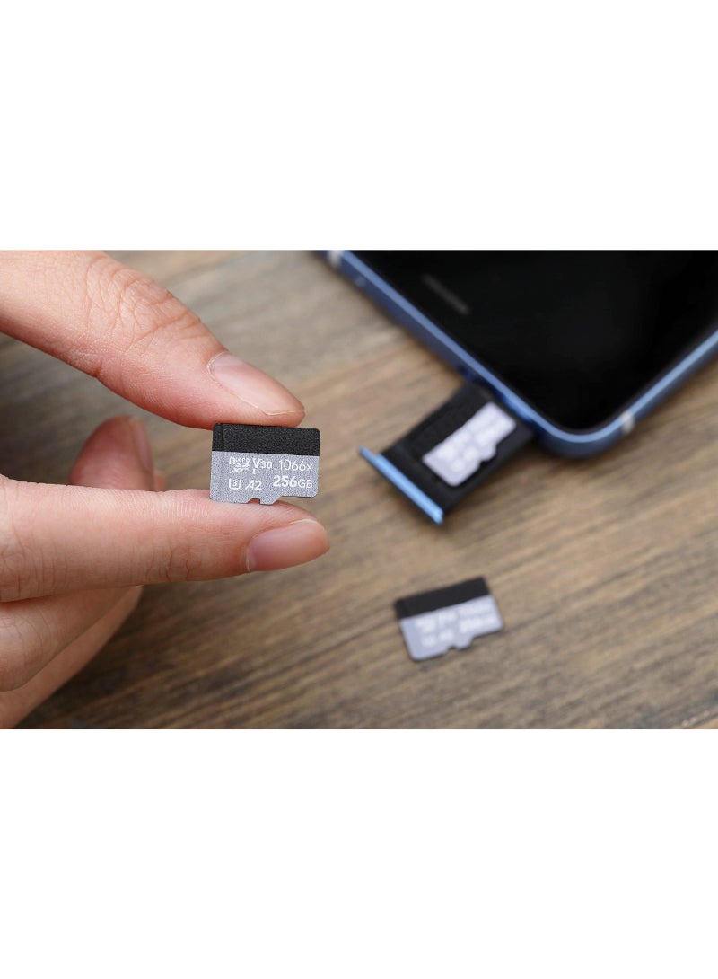Professional 1066X 256Gb Microsdxc Uhs-I Card With Sd Adapter Silver Series Up To 160Mb/S Read For Action Cameras Drones High-End Smartphones And Tablets  - Image 3