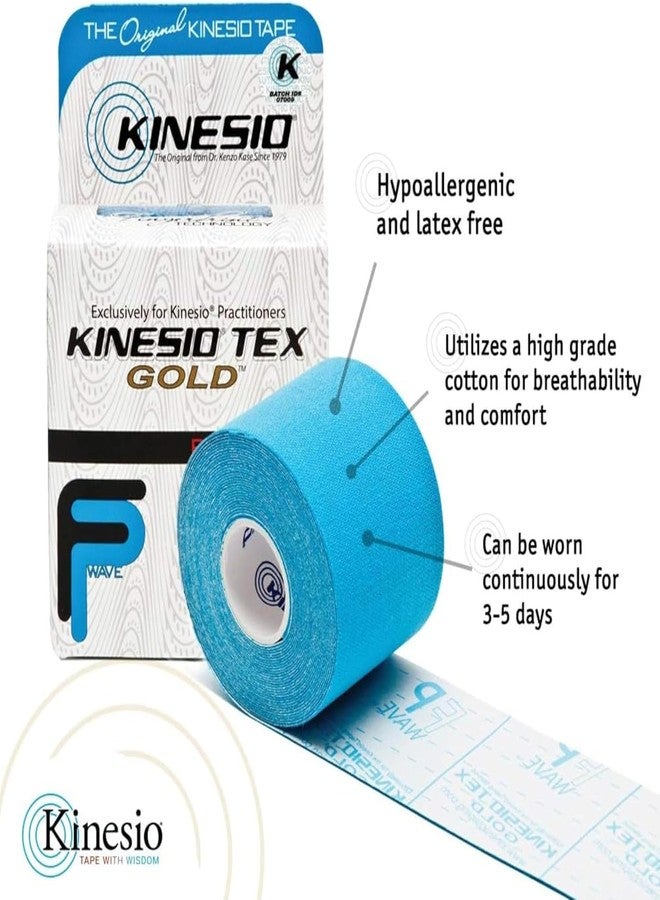 Kinesio Tex Gold Tape, 2" x 16.4', Blue, 2 Rolls - Image 3