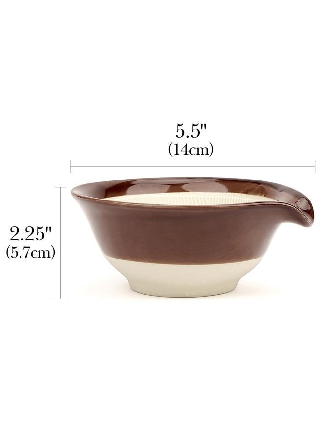 Linkidea Ceramic Shaving Bowl, Shaving Soap Lather Mug Cup for Men, Wide Mouth Barber Beard Wet Razor Shave Cream Cup, Brown - Image 3