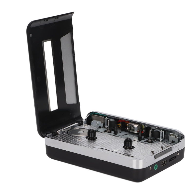Portable USB Cassette Player Tape to MP3 Converter with Earphone for Laptops PCs Silver Black - Image 3