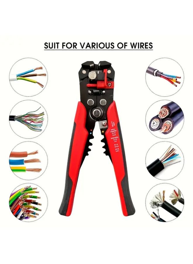 أداة تجريد الأسلاك الأوتوماتيكية 24-10 AWG، أداة تجعيد الكابلات ذات القبضة غير القابلة للانزلاق - Image 4