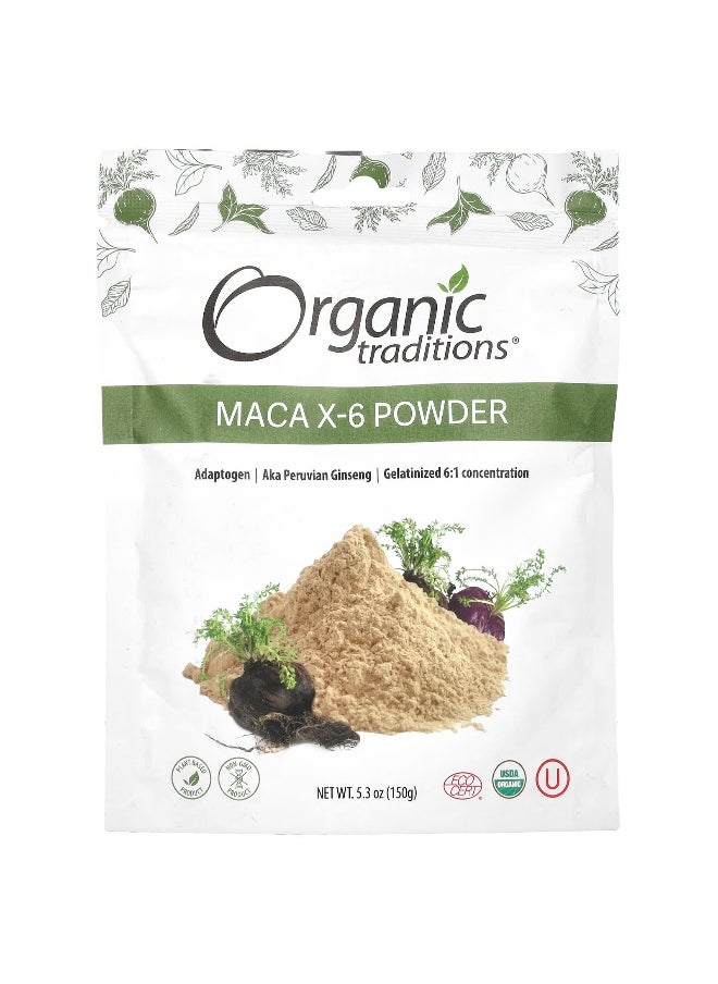 Organic Traditions Organic Traditions, Maca X-6 Powder, 5.3 oz (150 g) 