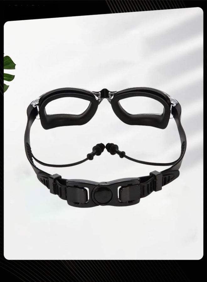 YUKE High Clarity Waterproof Anti Fog Wide Frame Swim Goggles with Adjustable Strap and Integrated Earplugs for Women Men Swimming - Image 4