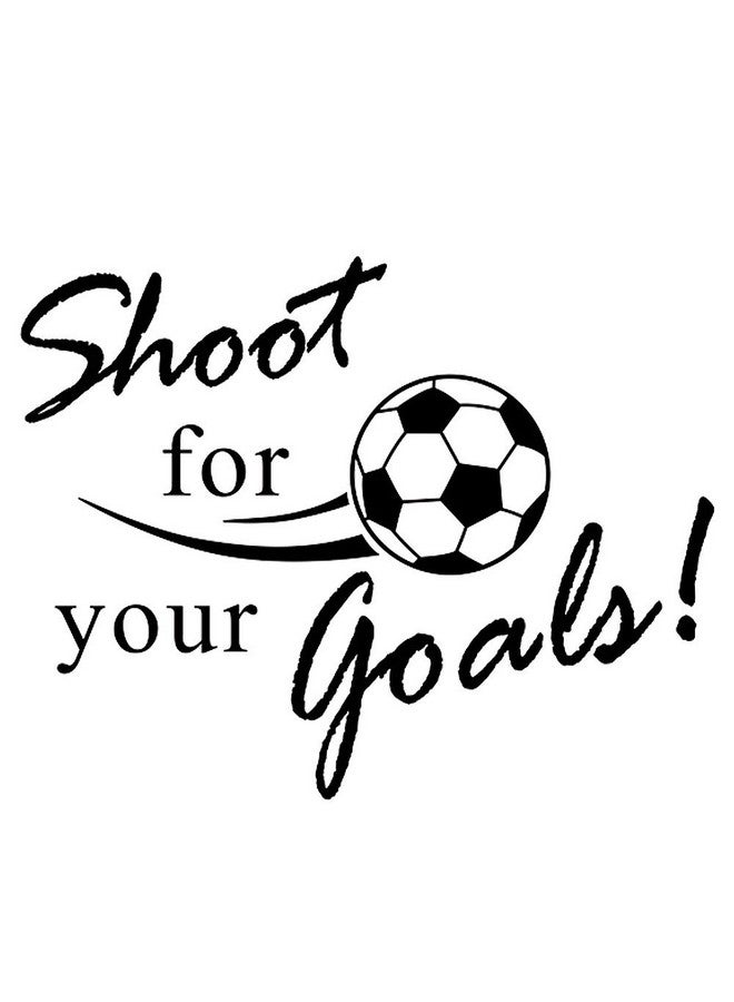 BooDecal Shoot for Your Goals Football Soccer Poster Quotes Wall Decals Stickers Decorations for Baby Boys Birthday Gifts Kids Playroom 24 INES x 16 INES - Image 1