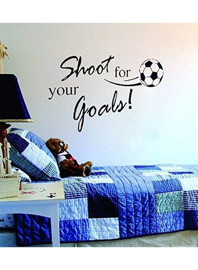 BooDecal Shoot for Your Goals Football Soccer Poster Quotes Wall Decals Stickers Decorations for Baby Boys Birthday Gifts Kids Playroom 24 INES x 16 INES - Image 2