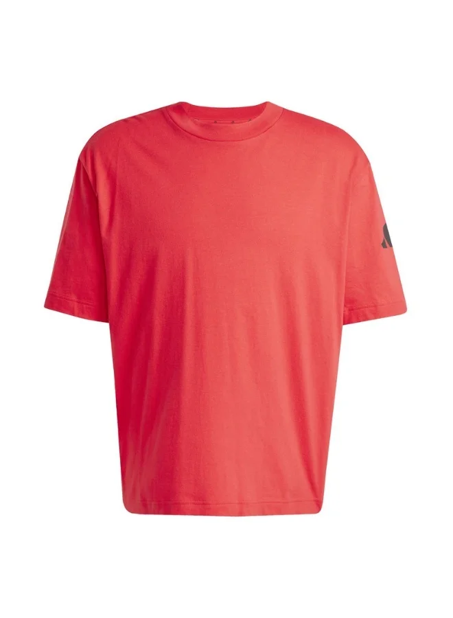 Adidas essentials lose fit three bar men t-shirt