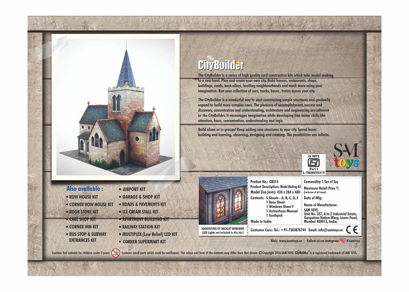 The CityBuilder Church Model Making Kit 1:43 Scale (7mm) O Gauge - Image 4