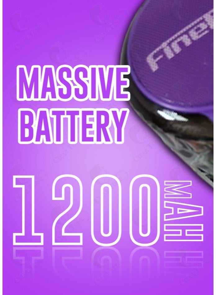 فاينبلو مكبر صوت لاسلكي محمول فاينبلو | صوت ستيريو عالي الدقة | بطارية قابلة لإعادة الشحن بسعة ألف و مائتان مللي أمبير في الساعة إضاءة RGB مع أوضاع متعددة | بلوتوث V5.3 | راديو FM | مدخل AUX وتحكم سهل في مستوى الصوت – تصميم أنيق من الزجاج المقوى - Image 4