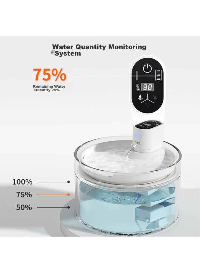 Ergobaby Wireless Smart Pet Constant Temperature Ceramic Water Fountain, Automatic Circulating Water Flowing Fountain For Cats And Dogs, Water Dispenser - Image 3