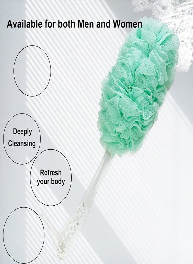 PPHAO BASIC PPHAO - Back Bath Brush - Loofah Sponge Scrubber - Bath Brush Long Handle for Shower - Loofah Exfoliating for Men - Shower Loofah for Women - Green Loofah - 1Pack - Image 4