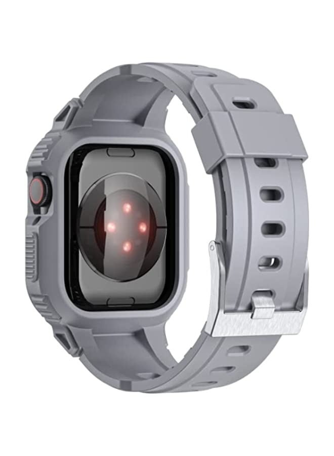باند ارمور حزام من السيليكون لساعة ابل الترا 49 ملم رمادي - Image 2