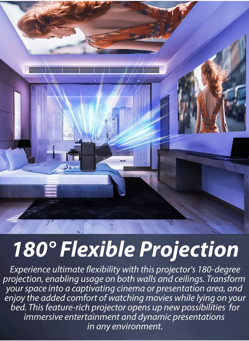 390ANSI Lumens HD Smart Projector Android 11 Portable Mini Cinema 130 Inches Screen Display Lamp 4K Home Movie Theater Gaming Video Presentations 180 Degree Rotating Screen Mobile Phone Projection - pzsku/ZD1ABA3A5BA4C7ED3B881Z/45/_/1714141450/7f84cf17-1d01-498f-acf5-aef8ac8edd04