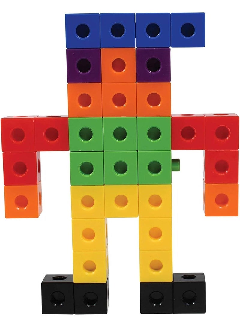 مكعبات ترابط بلاستيكية للأطفال من سن 5 إلى 13 عامًا، أدوات تعليمية عملية لتعلم الأرقام والكسور والنسب، مستلزمات التعليم المنزلي (حزمة من 100 قطعة) - Image 3