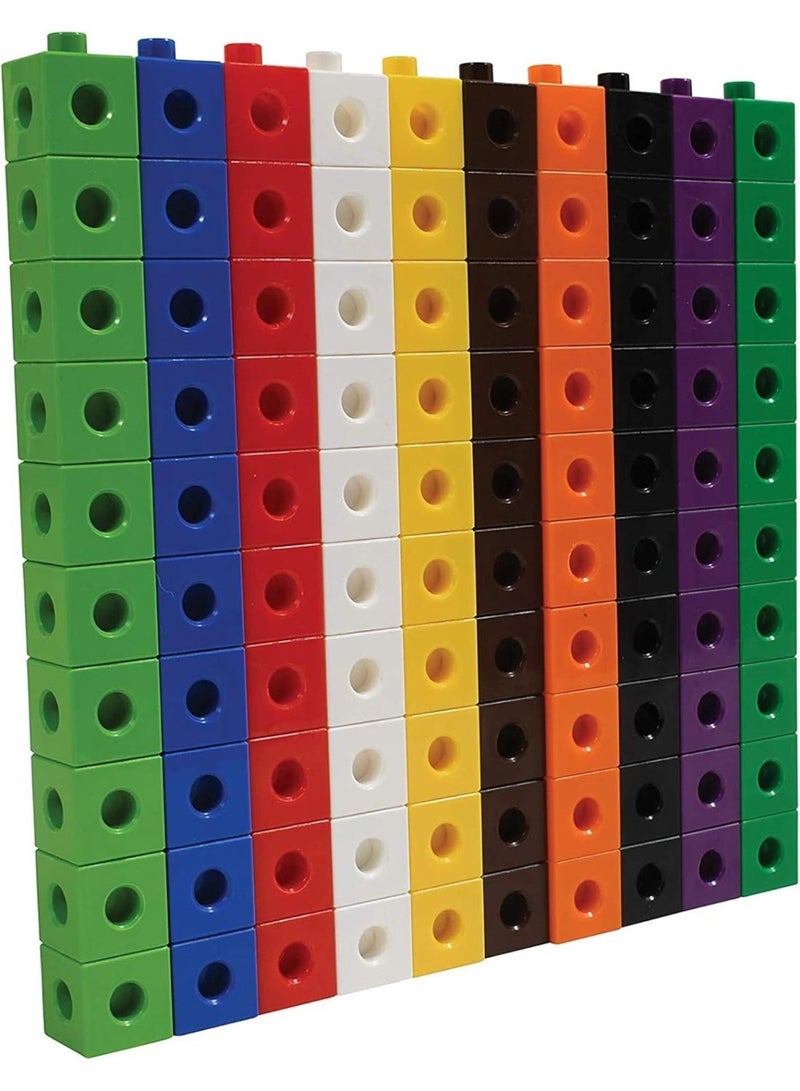 مكعبات ترابط بلاستيكية للأطفال من سن 5 إلى 13 عامًا، أدوات تعليمية عملية لتعلم الأرقام والكسور والنسب، مستلزمات التعليم المنزلي (حزمة من 100 قطعة) - Image 5