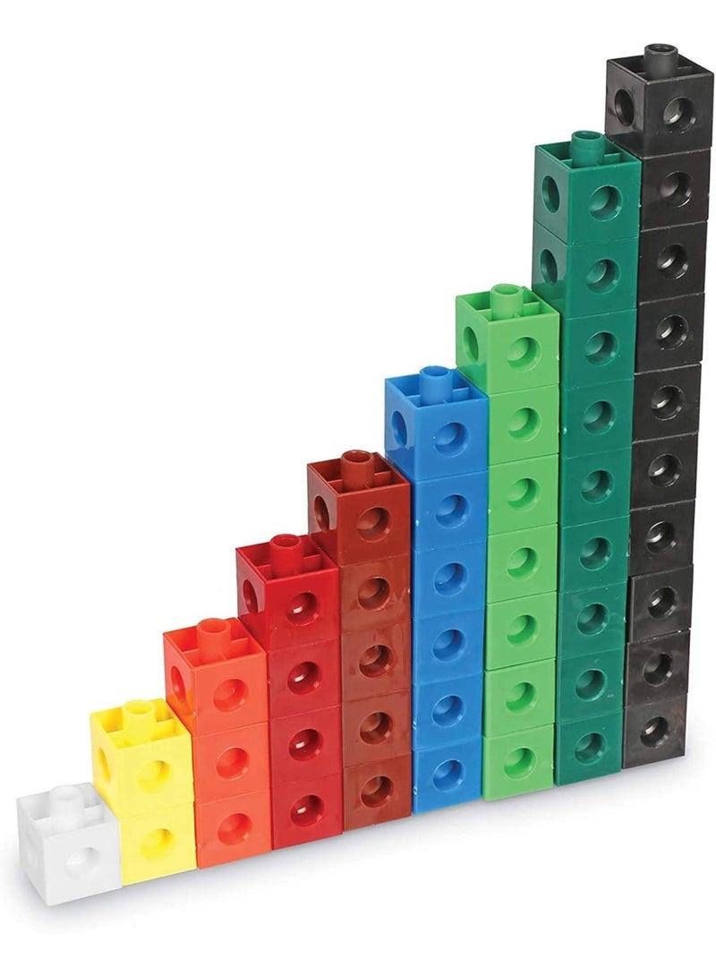 مكعبات ترابط بلاستيكية للأطفال من سن 5 إلى 13 عامًا، أدوات تعليمية عملية لتعلم الأرقام والكسور والنسب، مستلزمات التعليم المنزلي (حزمة من 100 قطعة) - Image 4