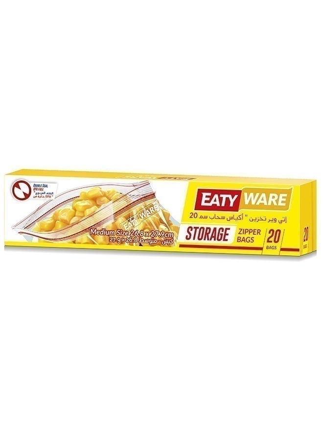 EATYWARE Zipper Storage Bag, M, 20 Pcs, China 