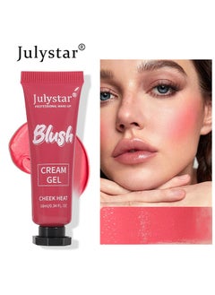 Julystar Blush Cream Gel-Lightweight Breathable Natural Refreshing Long Lasting Waterproof Cheek Blush to Brighten and Enhance Facial Complexion #05  - Image 1