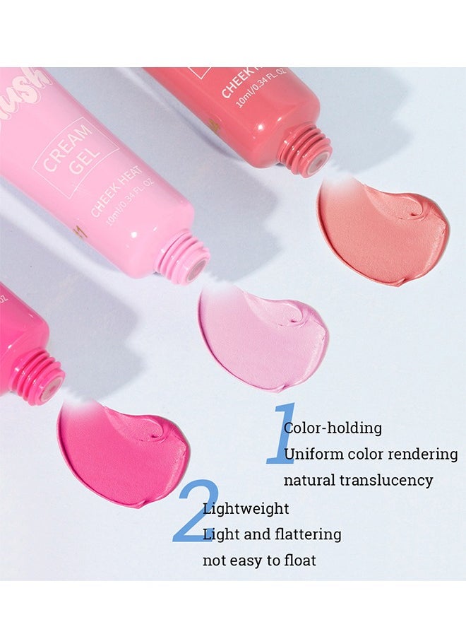 Julystar Blush Cream Gel-Lightweight Breathable Natural Refreshing Long Lasting Waterproof Cheek Blush to Brighten and Enhance Facial Complexion #05  - Image 4