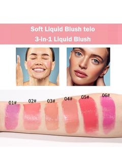 Julystar Blush Cream Gel-Lightweight Breathable Natural Refreshing Long Lasting Waterproof Cheek Blush to Brighten and Enhance Facial Complexion #05  - Image 3