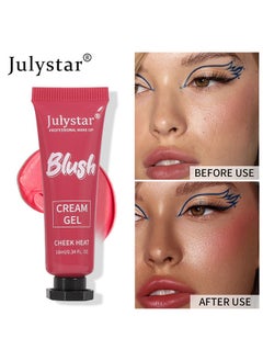 Julystar Blush Cream Gel-Lightweight Breathable Natural Refreshing Long Lasting Waterproof Cheek Blush to Brighten and Enhance Facial Complexion #05  - Image 5