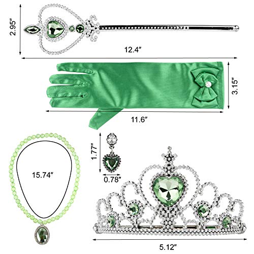 Acecharming Anna Dress Costume, Snow Queen Girls Princess Dress with Accessories for Halloween Cosplay Fancy Birthday Party Coronation Dress Up - Image 3