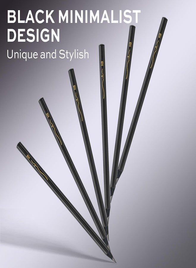 VUSIGN #2 Pencils Bulk, 72 Pack Pre-Sharpened HB Pencils, With 1 Sharpener & 2 Erasers for School, Office, Writing, Drawing Use,Black - Image 2