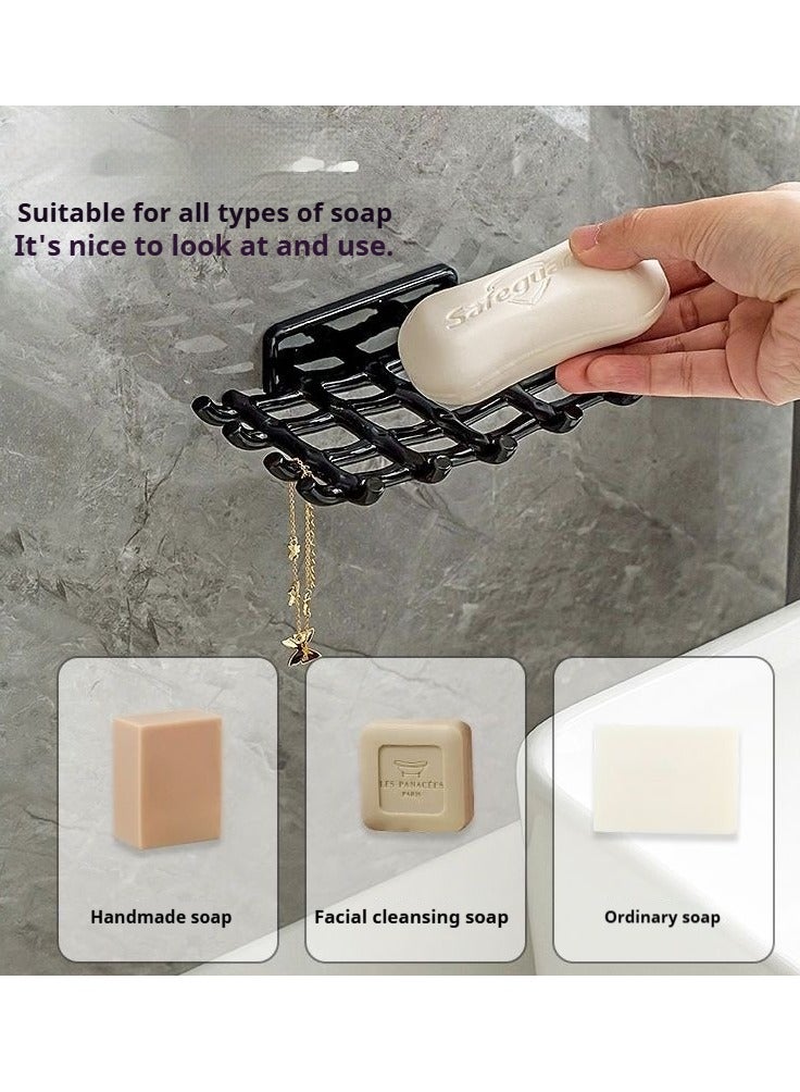 2 PCS One Black and One White, Multi-Functional Soap Holder, Can Be Used as an Organizer  - Image 2