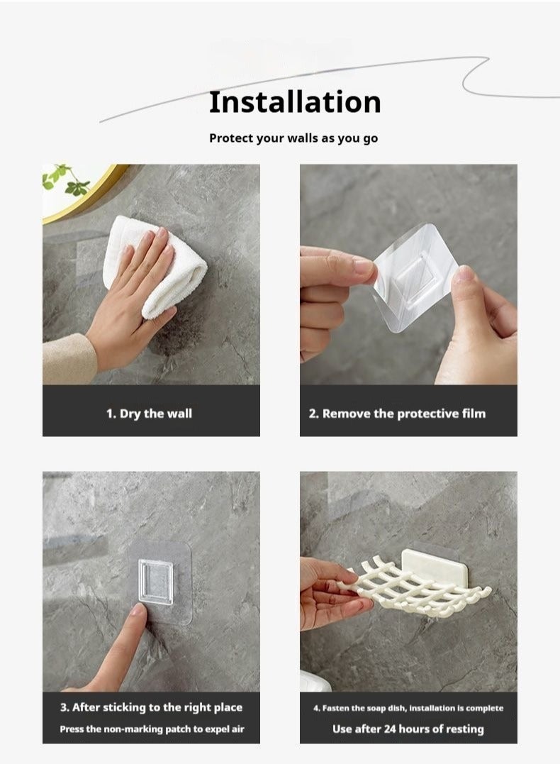 2 PCS One Black and One White, Multi-Functional Soap Holder, Can Be Used as an Organizer  - Image 5